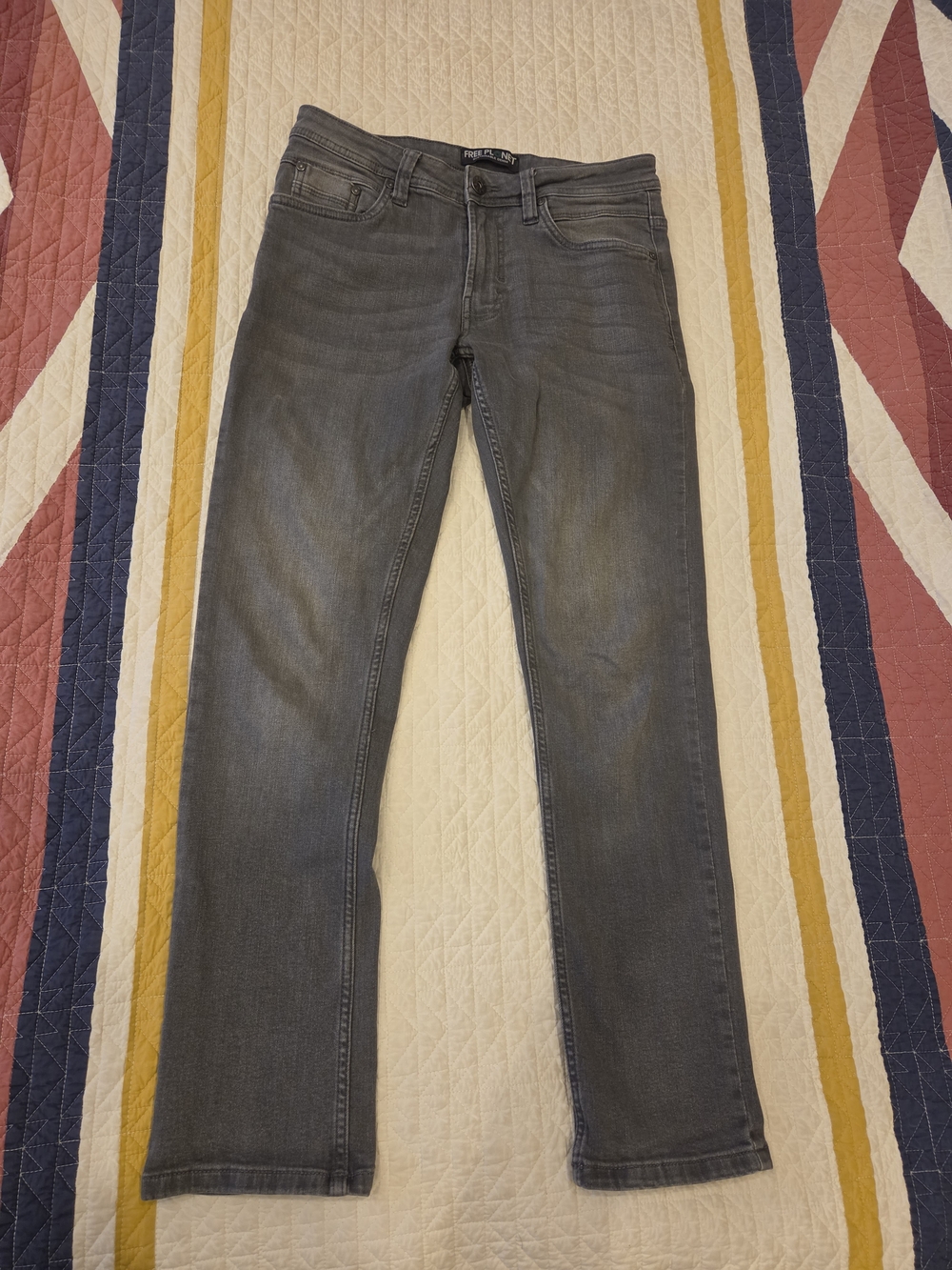Free Planet Slim Straight Jeans - Gray